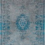 tapis Louis De Poortere CS 8255 Fading World Medaillon Grey Turquoise