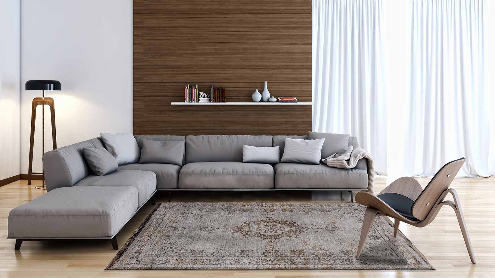tapis Louis De Poortere CS 8257 Fading World Medaillon Grey Ebony interior