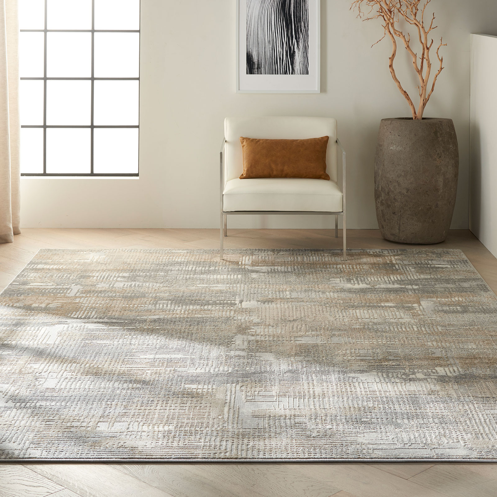 Calvin Klein tapis Rush CK950 CK951 GRYBG GREY BEIGE 7x10 099446818959 interior 1