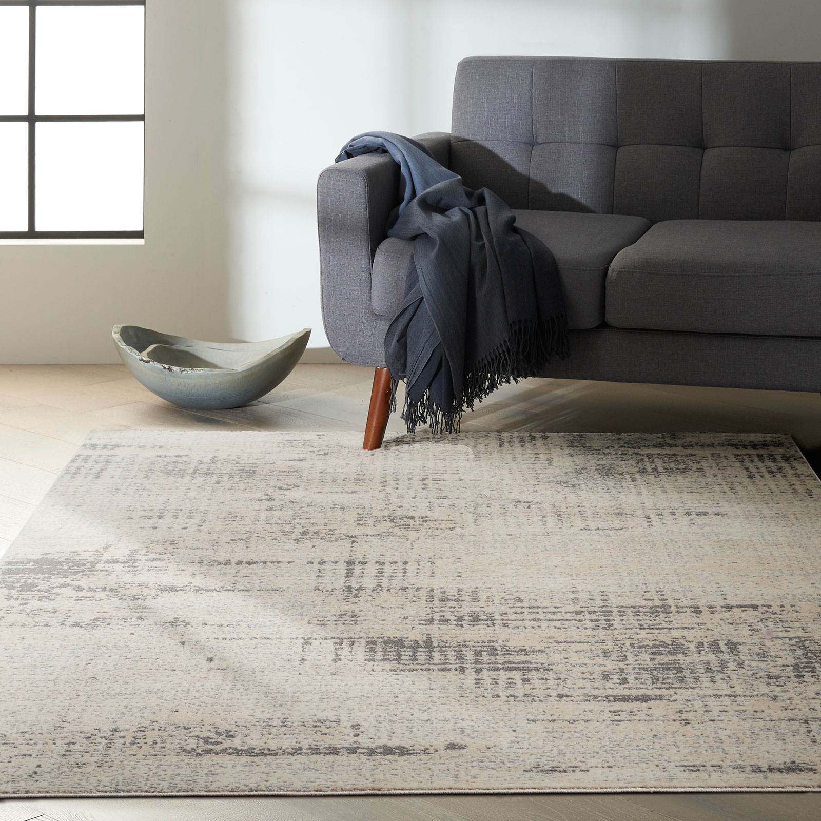 Calvin Klein tapis Rush CK950 CK953 IVBGE IVORY BEIGE 5X7 099446801210 interior 1