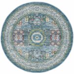 Nourison tapis Ankara Global ANR17 IVLTB IVORY LIGHT BLUE 4xRND 099446855848