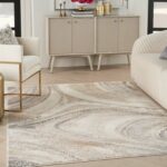 Nourison tapis Brush Strokes BSK03 CRMGY CREAM GREY 5x7 099446899040 interior 1