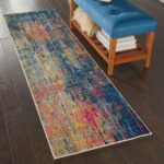 Nourison tapis Celestial CES09 BLYEL BLUE YELLOW 2X6 099446482679 interior 1