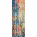 Nourison tapis Celestial CES09 BLYEL BLUE YELLOW 2X8 099446482693