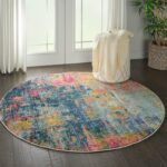 Nourison tapis Celestial CES09 BLYEL BLUE YELLOW 5XRND 099446482730 interior 3