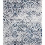 Nourison tapis Damask DAS06 IVNAV IVORY NAVY 5x7 099446349859 C