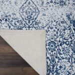 Nourison tapis Damask DAS06 IVNAV IVORY NAVY 5x7 099446349859 CRB C