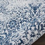 Nourison tapis Damask DAS06 IVNAV IVORY NAVY 5x7 099446349859 TX01