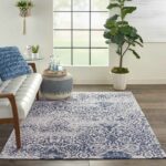 Nourison tapis Damask DAS06 IVNAV IVORY NAVY 5x7 099446349859 interior 1 C