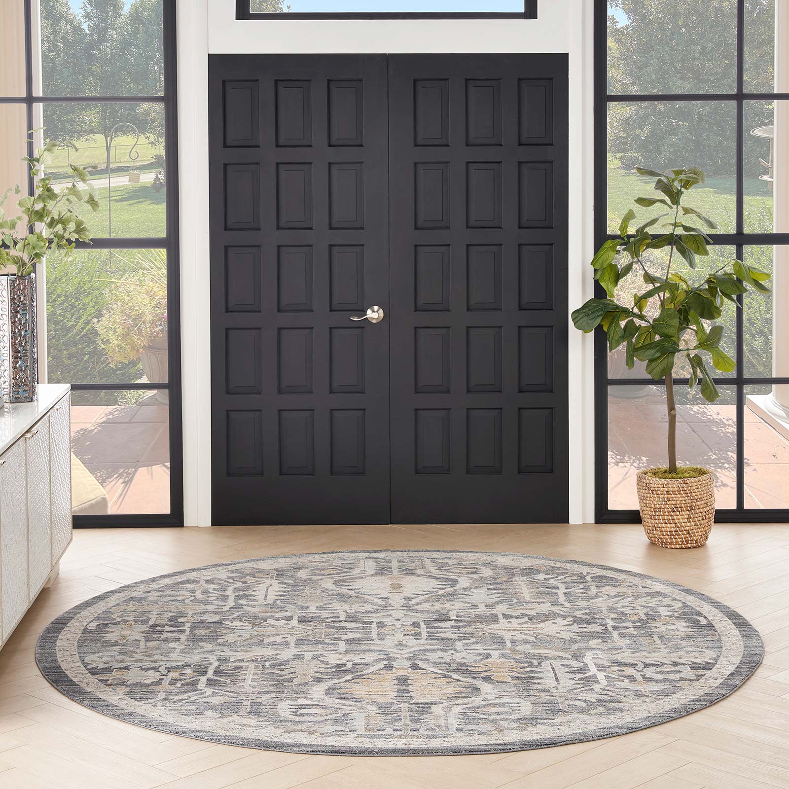 Nourison tapis Lynx LNX02 NAVMT NAVY MULTICOLOR 8xRND 099446085580 interior 3