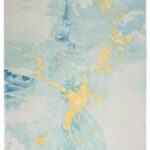 Nourison tapis Prismatic PRS26 SFMGD SEAFOAM GOLD 8X10 099446889683