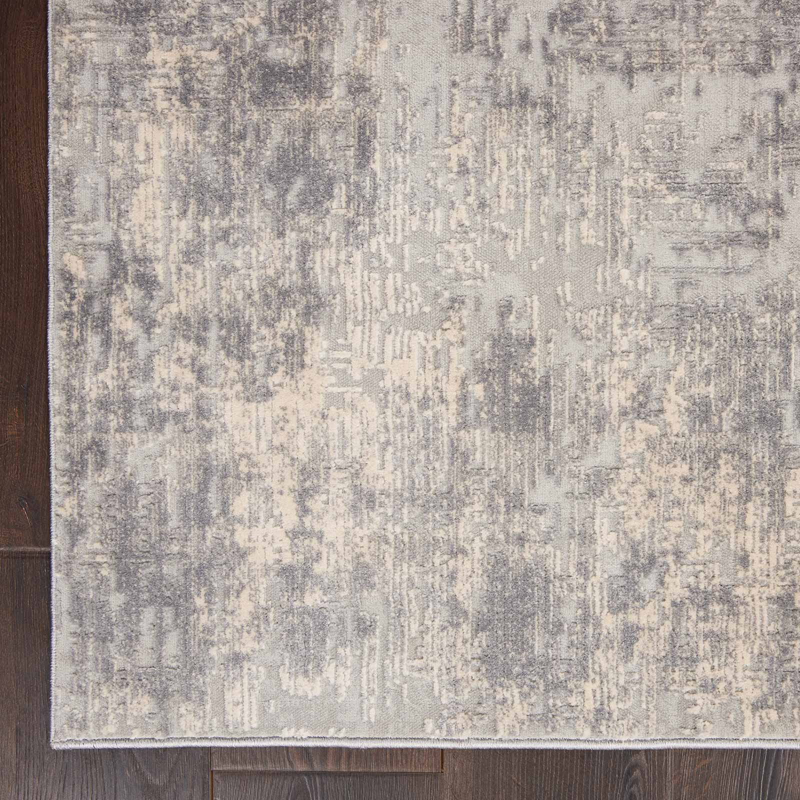 Nourison tapis Rustic Textures RUS01 IVSIL IVORY SILVER 5X7 099446476135 CR C