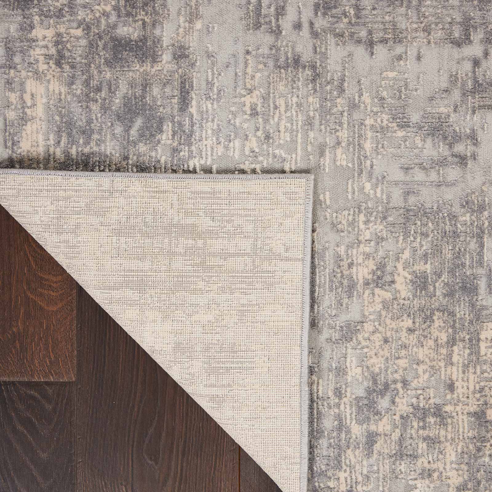 Nourison tapis Rustic Textures RUS01 IVSIL IVORY SILVER 5X7 099446476135 CRB C