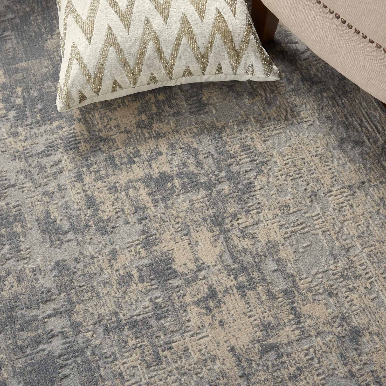 Nourison tapis Rustic Textures RUS01 IVSIL IVORY SILVER 5X7 099446476135 interior 2 C