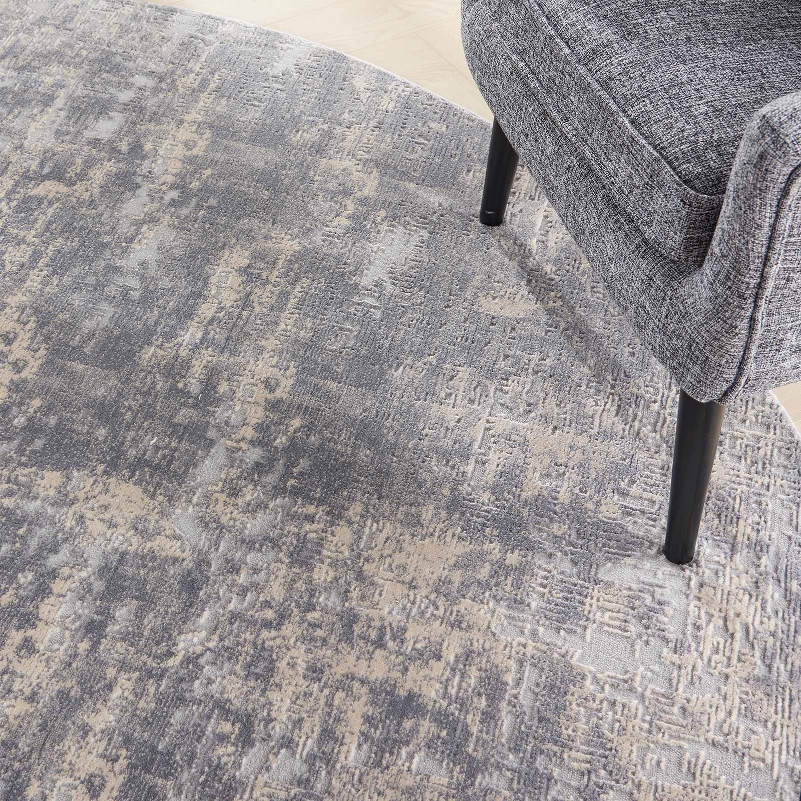 Nourison tapis Rustic Textures RUS01 IVSIL IVORY SILVER 8XRND 099446835888 interior 2