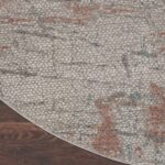 Nourison tapis Rustic Textures RUS15 LGYRS LIGHT GREY RUST 8XRND 099446836151 CR