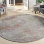 Nourison tapis Rustic Textures RUS15 LGYRS LIGHT GREY RUST 8XRND 099446836151 interior 1