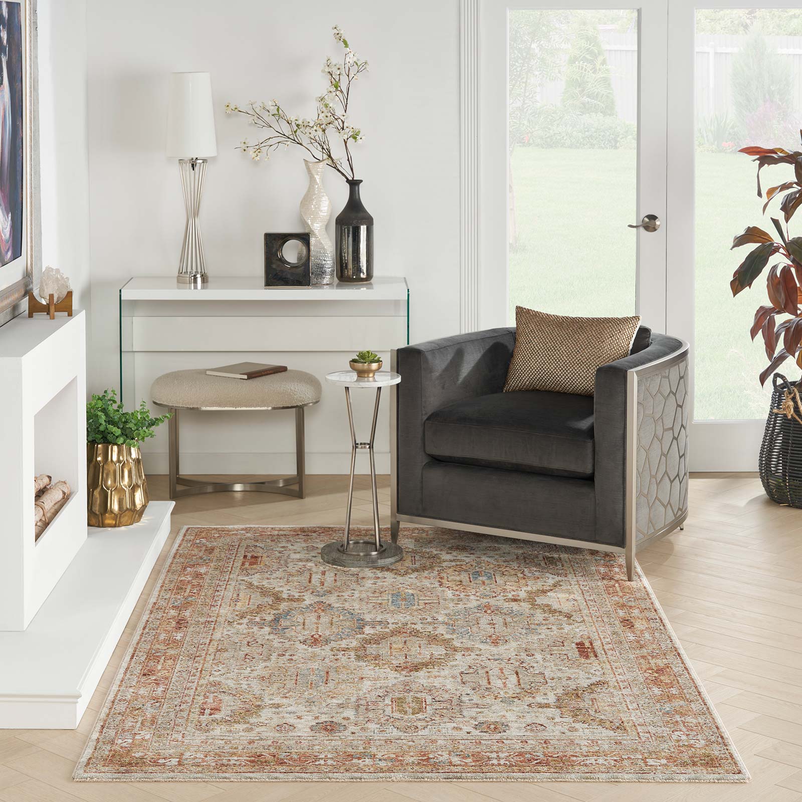 Nourison tapis Sahar SHR01 IVMTC IVORY MULTICOLOR 5x8 099446024985 interior 3