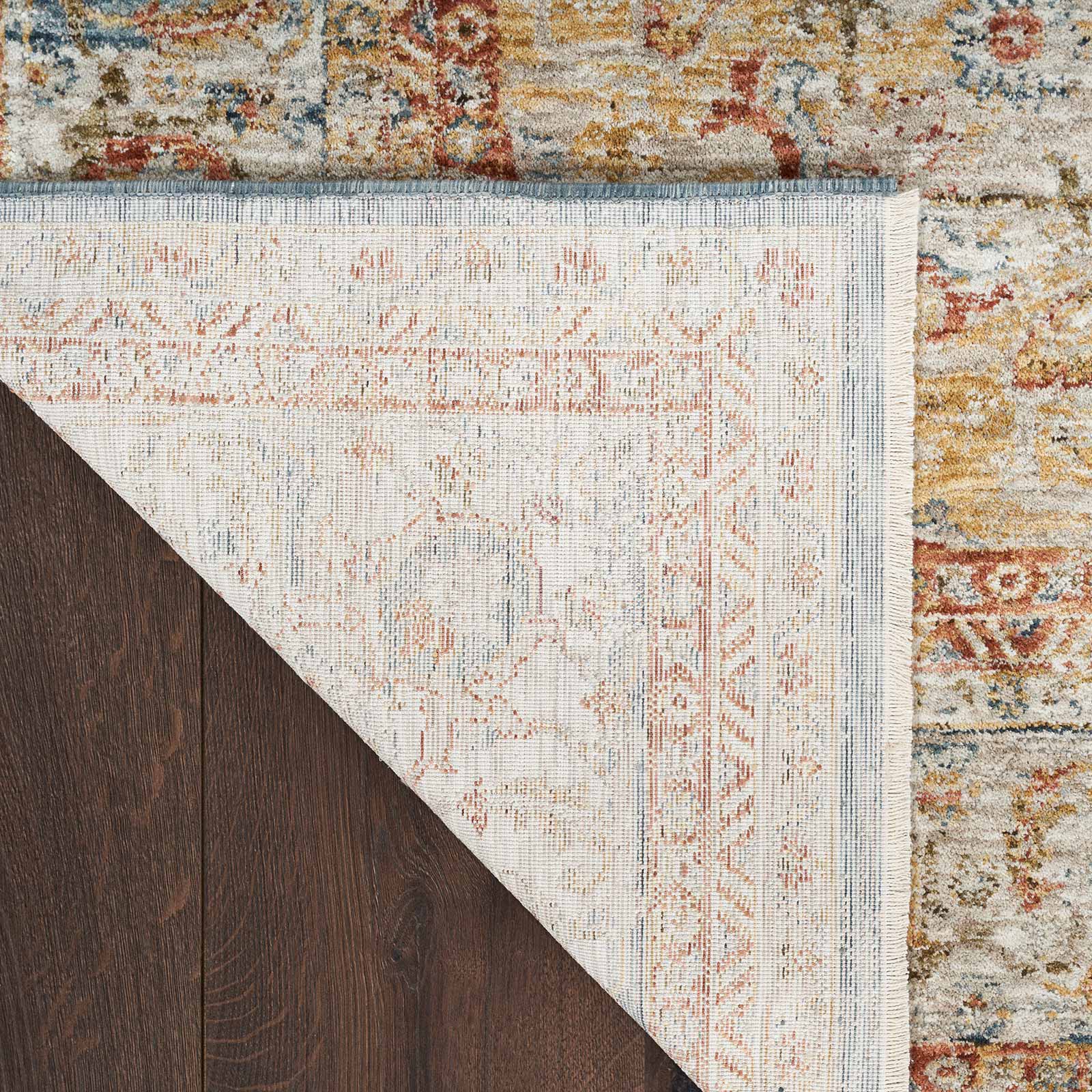 Nourison tapis Sahar SHR06 IVBLU IVORY BLUE 5x8 099446166302 CRB