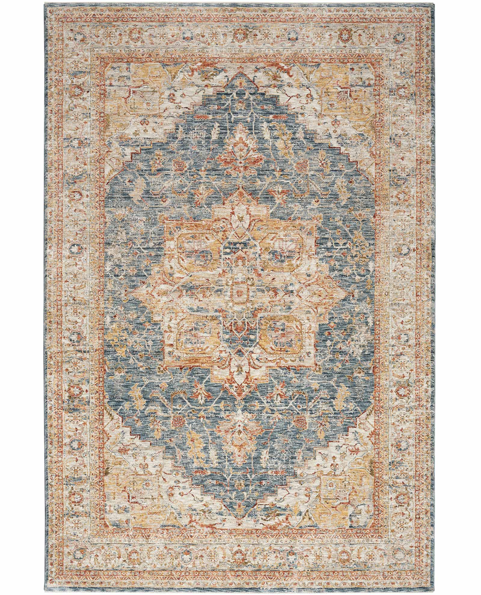 Nourison tapis Sahar SHR06 IVBLU IVORY BLUE 8x10 099446166326