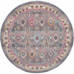 Nourison tapis Vintage Kashan VKA05 GYMTC GREY MULTICOLOR 6xRND 099446811844