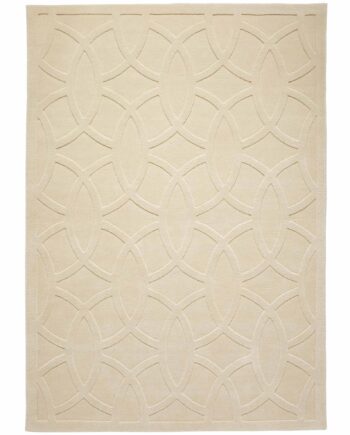 Concept Looms Tapis Priory PR 101 CIRCLES IVORY Frontal