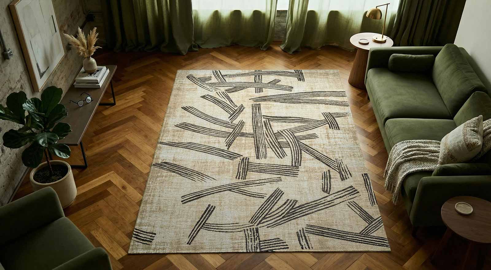 Louis De Poortere Tapis Meditation 2067 Kanji Slate Interior 2