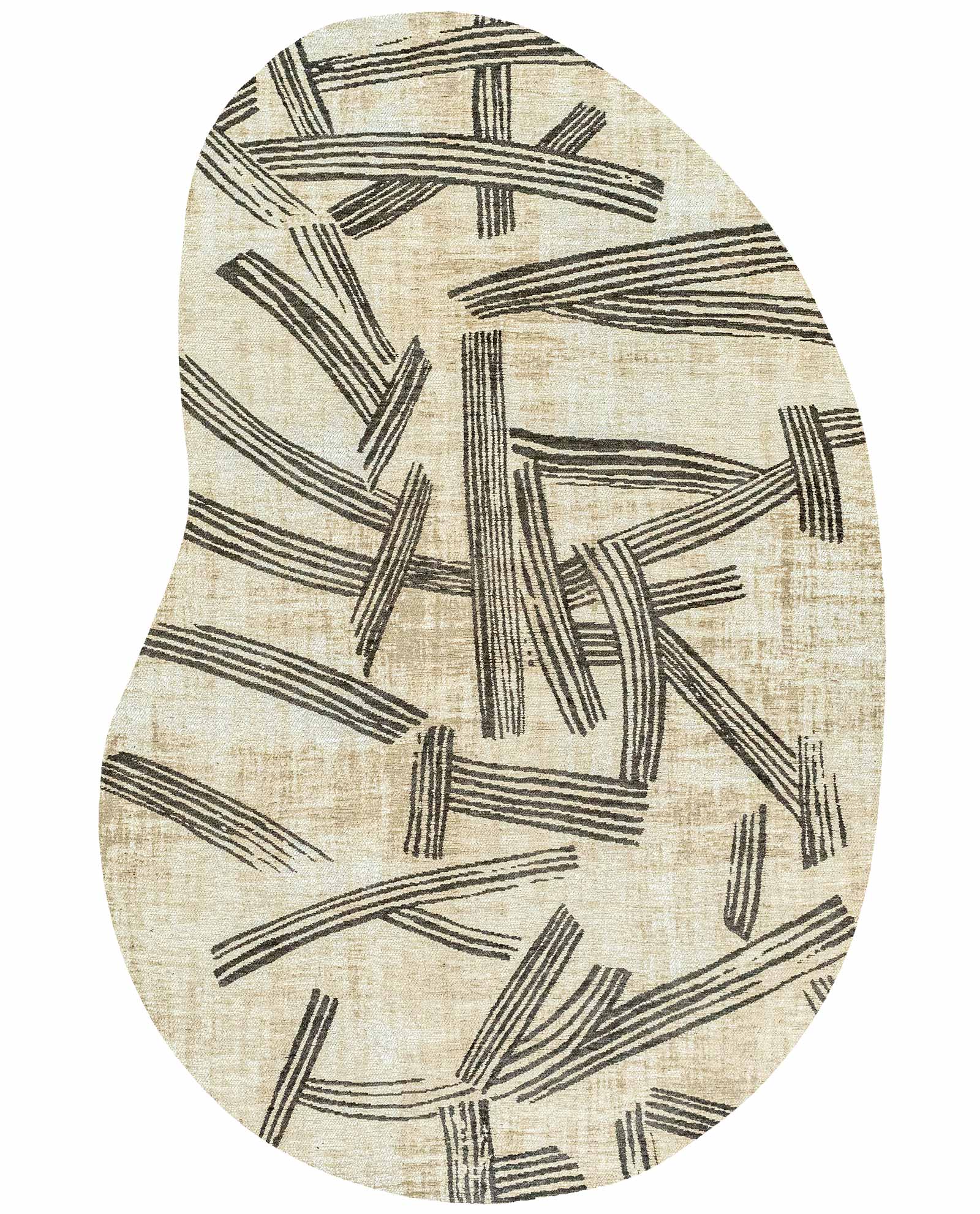 Louis De Poortere Tapis Meditation 2067 Kanji Slate Peanut 1