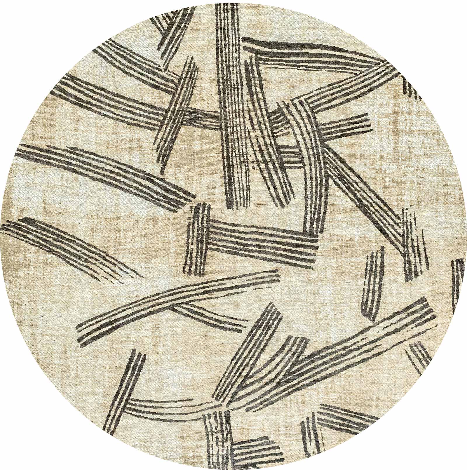 Louis De Poortere Tapis Meditation 2067 Kanji Slate Round