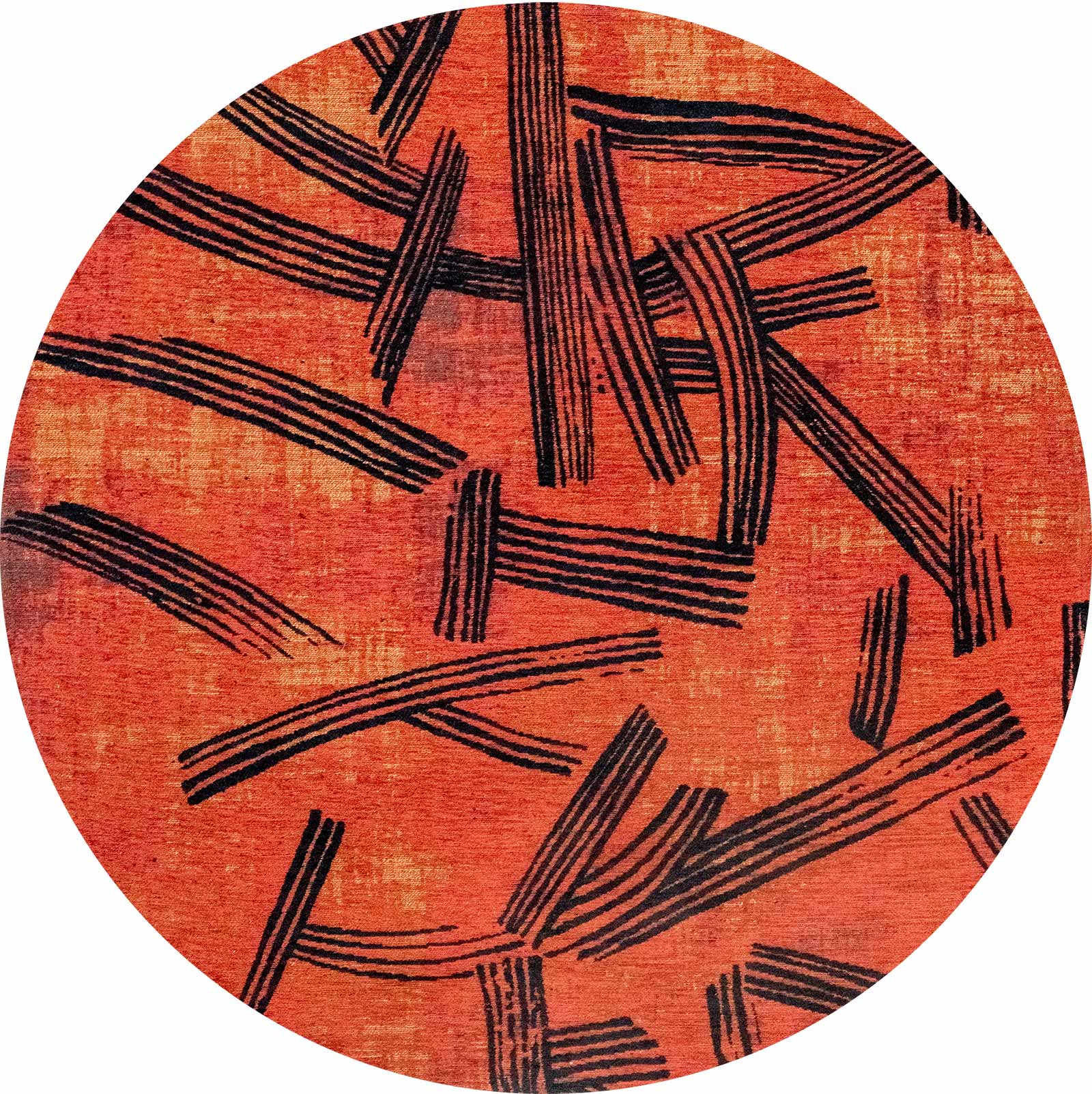Louis De Poortere Tapis Meditation 2069 Kanji Ginger Chocolate Round